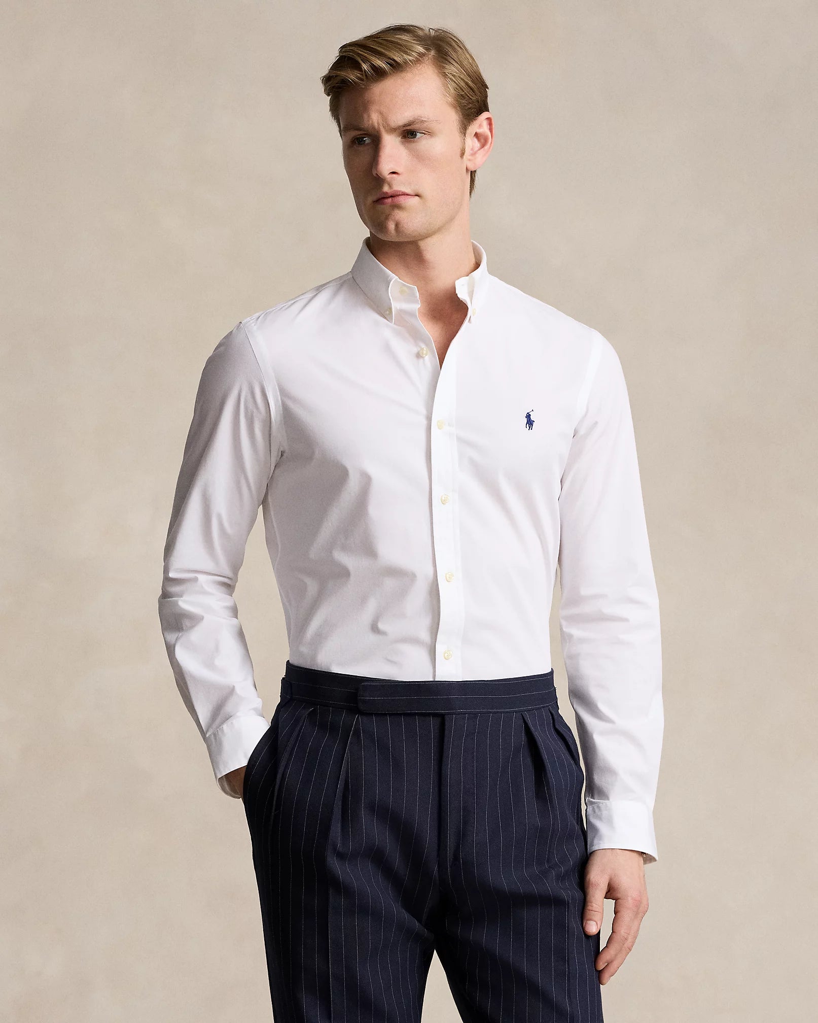 Camisa ralph lauren blanca sale