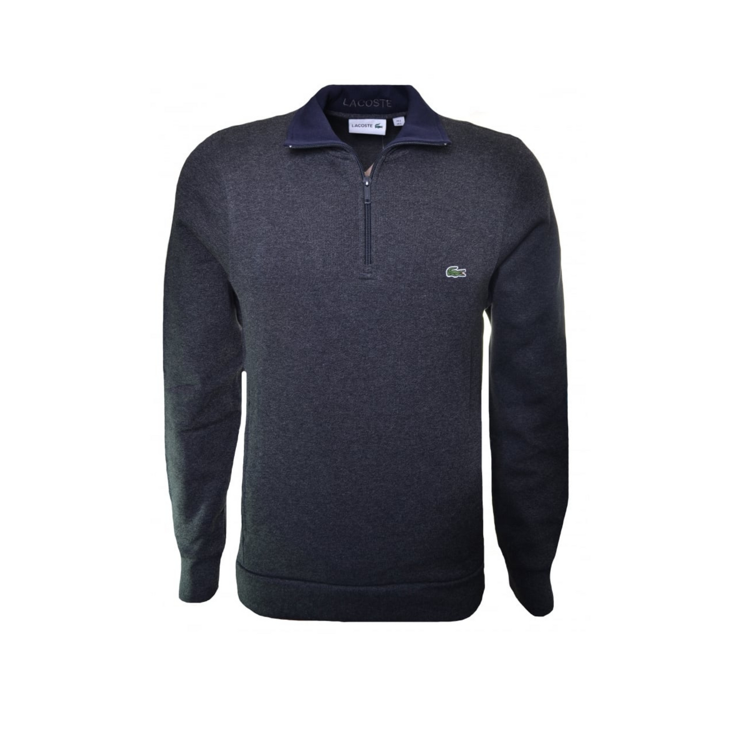 Sweater Lacoste 1/4 Gris Oscuro