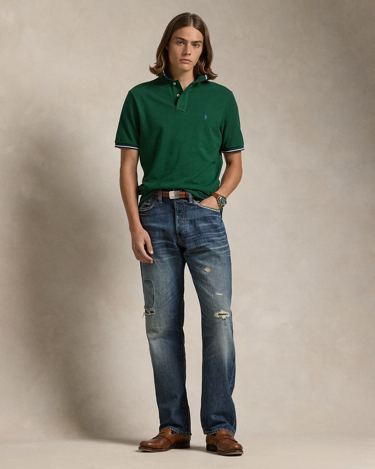 Camisero Ralph Lauren Verde Oscuro Listado