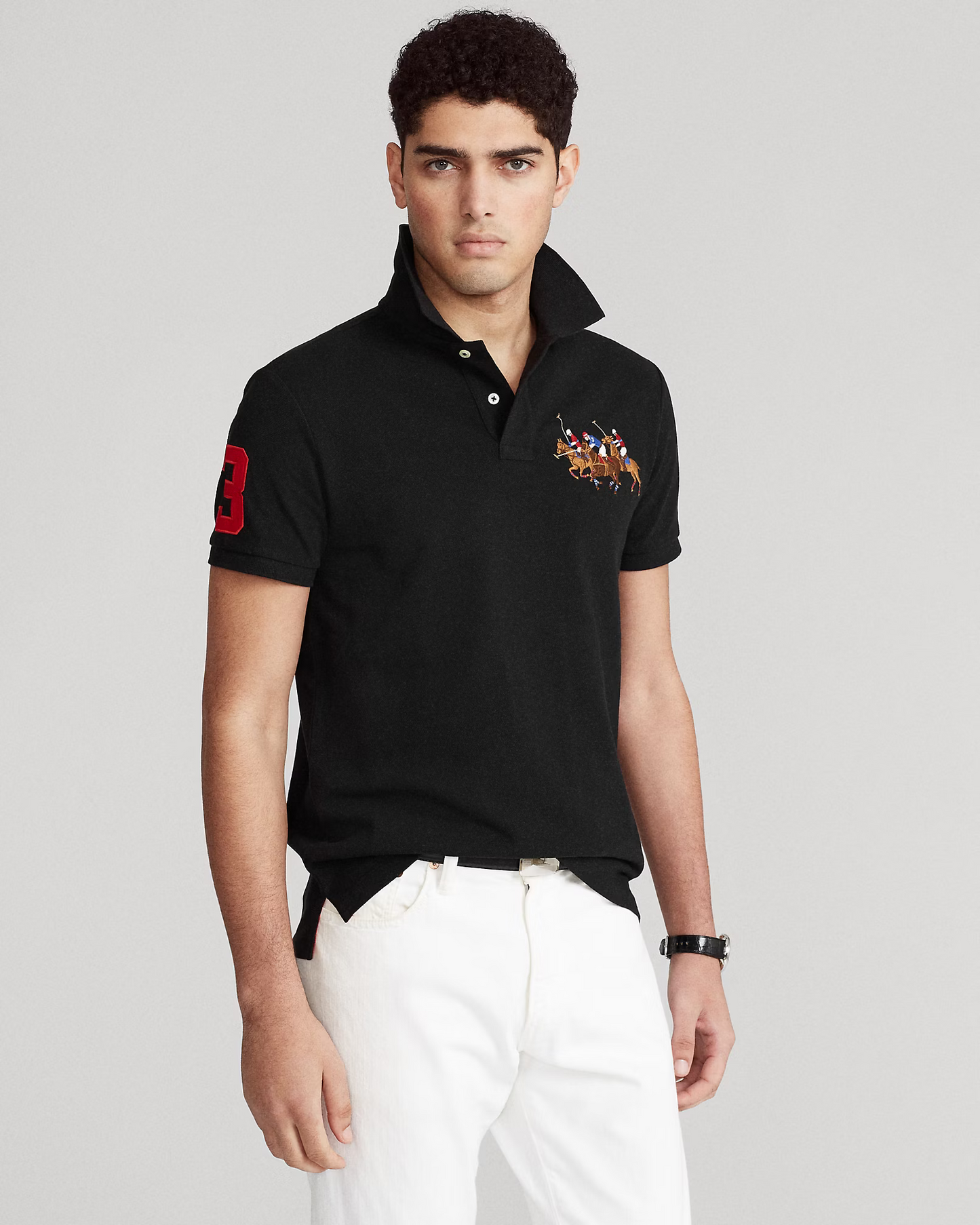 Camisero Ralph Lauren Triple Pony Negro