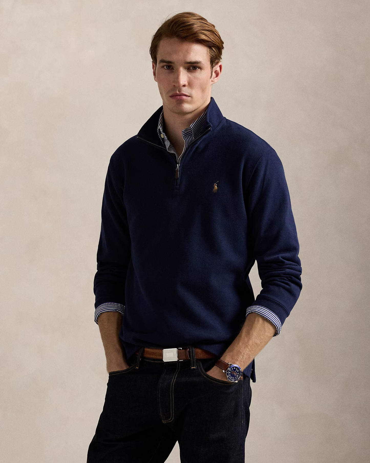 Sweater 1/4 Ralph Lauren Azul