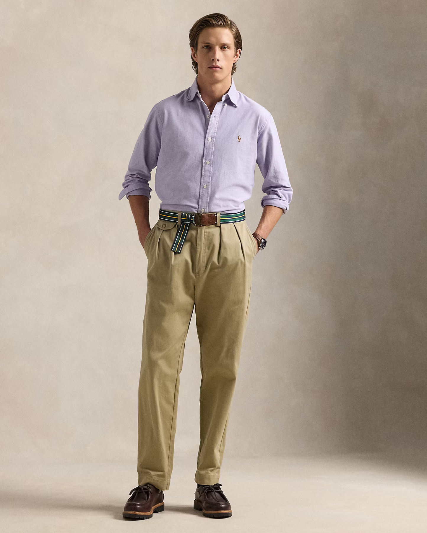 Camisa Oxford Ralph Lauren Morada