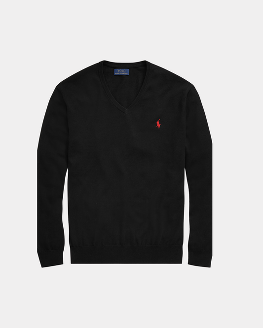 Sweater V-Neck Ralph Lauren Negro