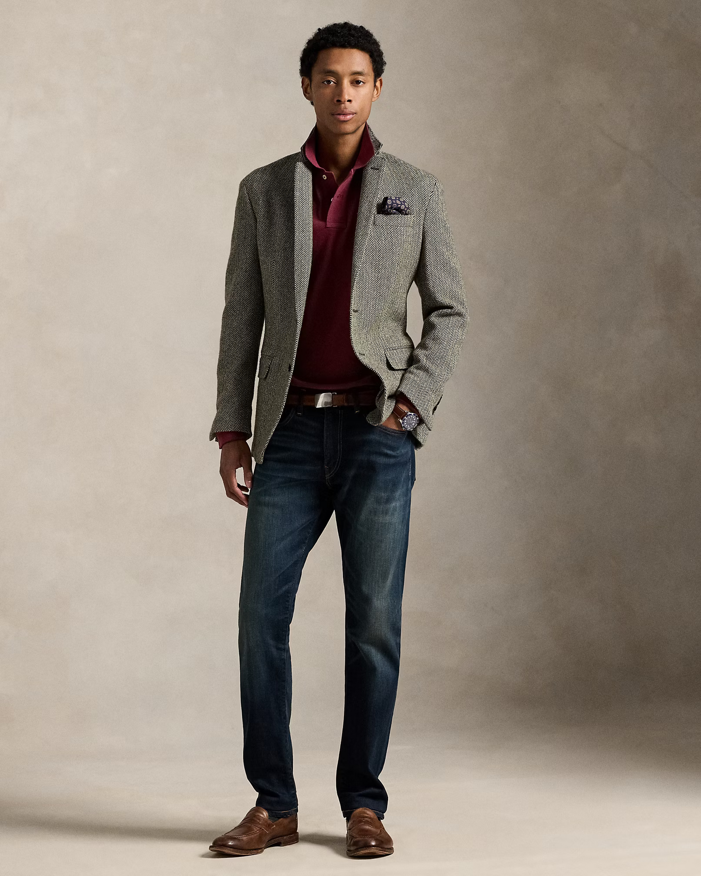 Camisero Ralph Lauren Manga Larga Vino