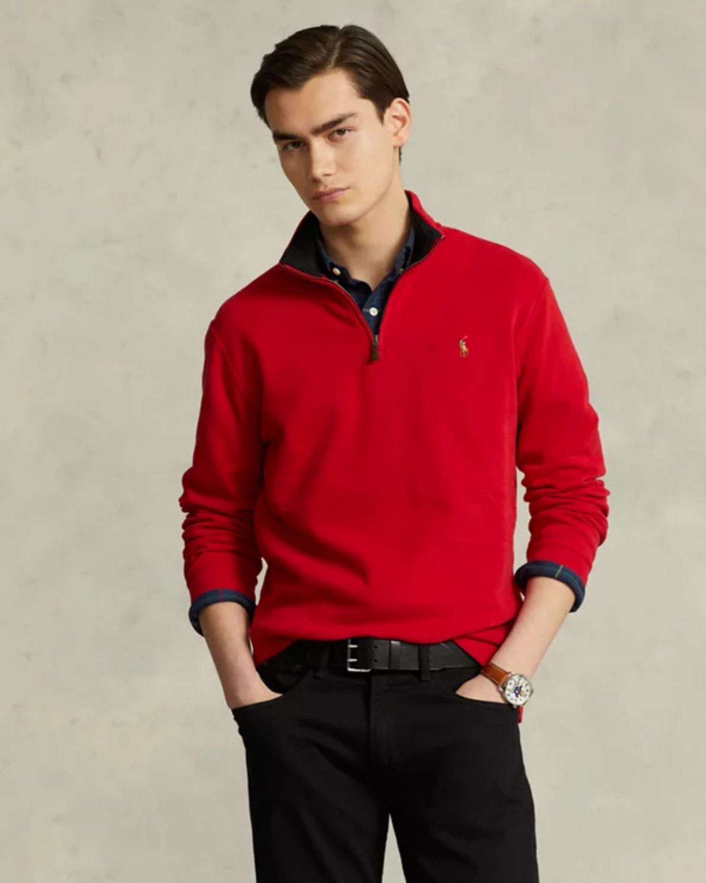 Sweater 1/4 Ralph Lauren Rojo