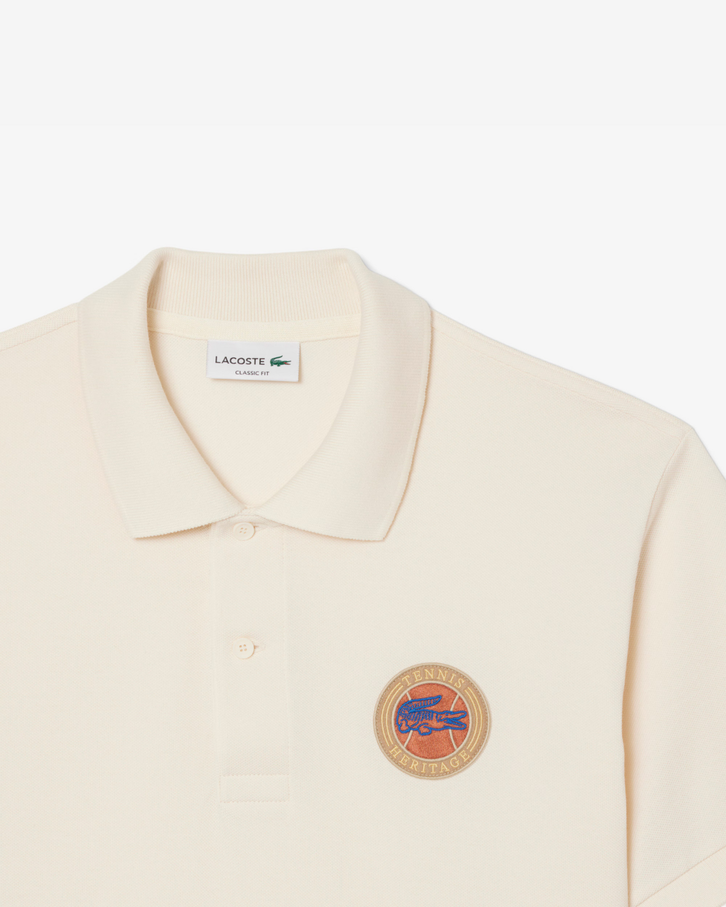 Camisero Lacoste Crema Heritage