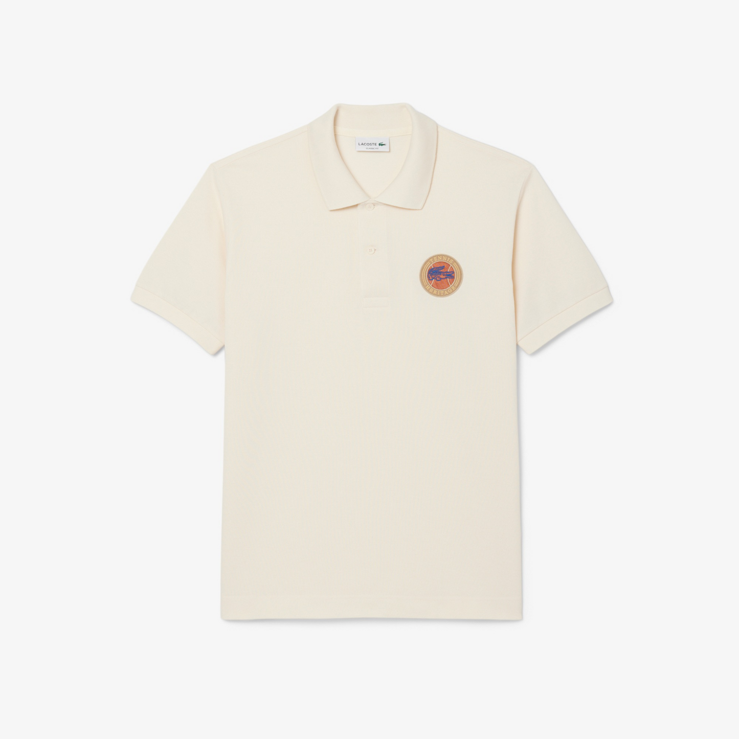 Camisero Lacoste Crema Heritage