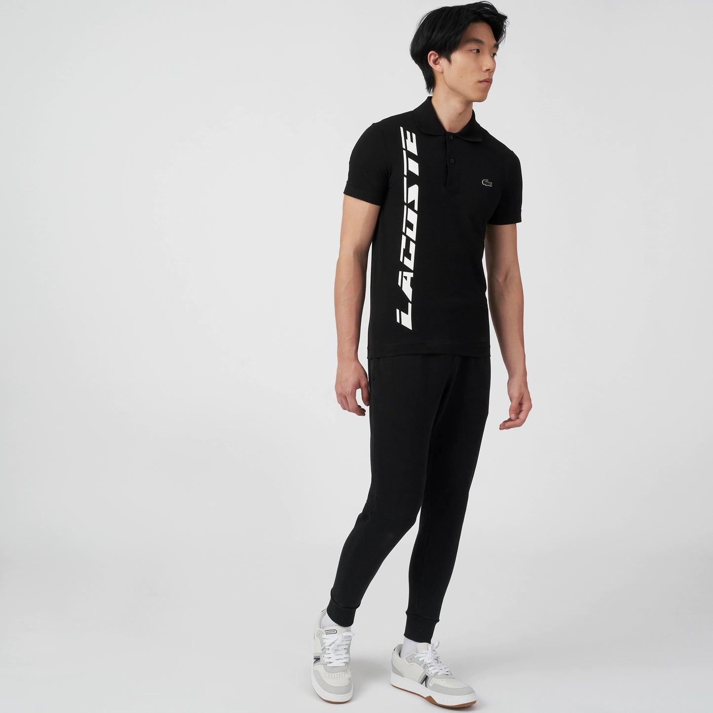 Camisero Lacoste Negro con Letras