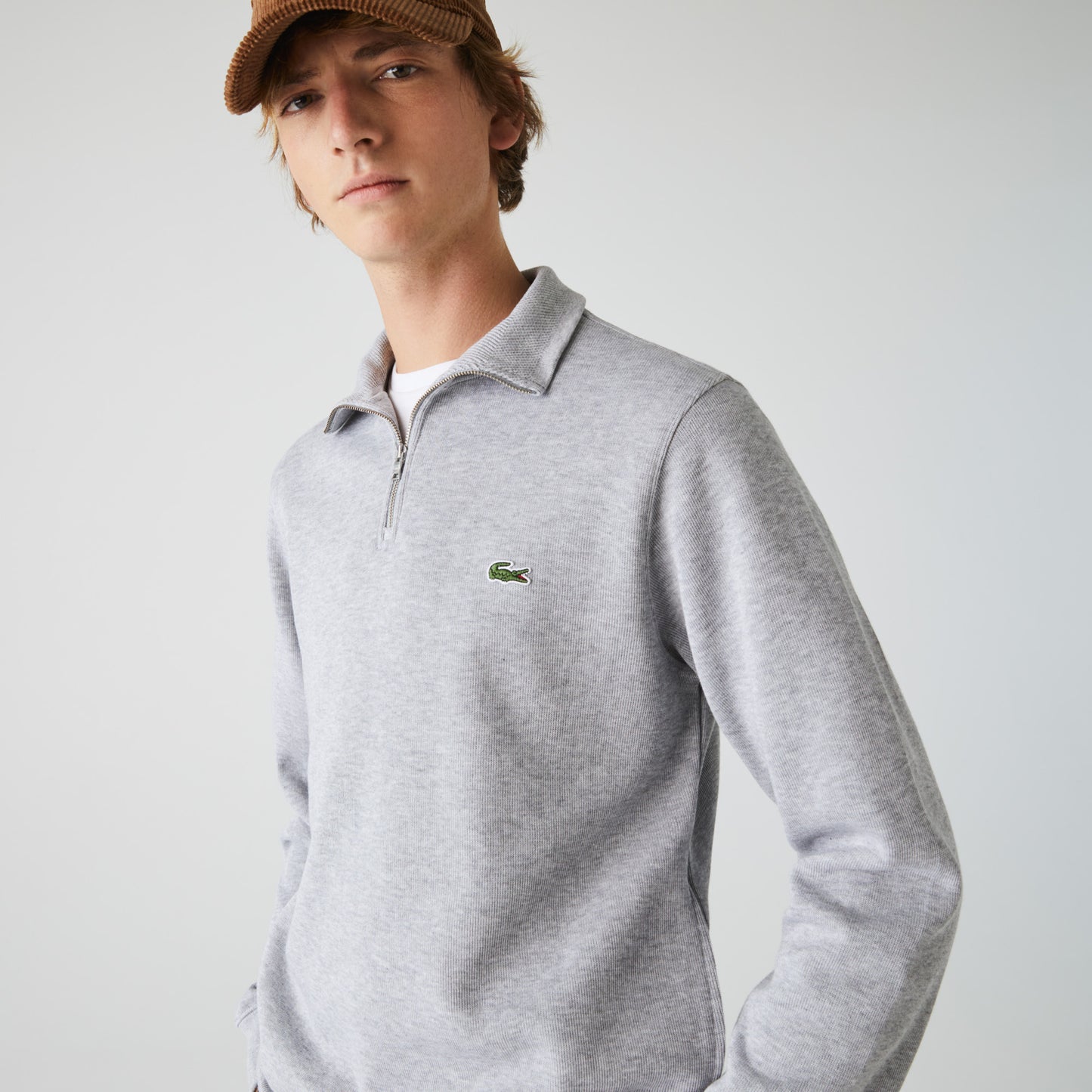 Sweater Lacoste 1/4 Gris