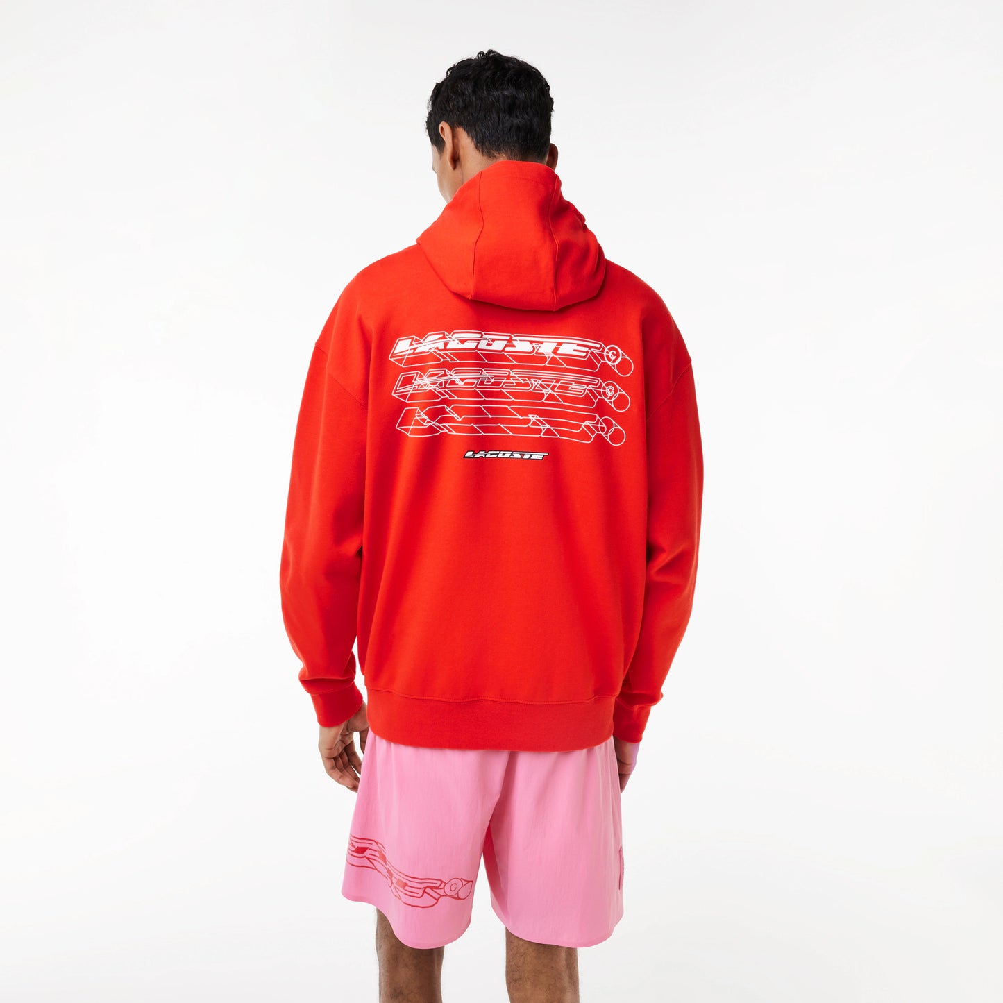 Hoodie Lacoste Rojo Coral