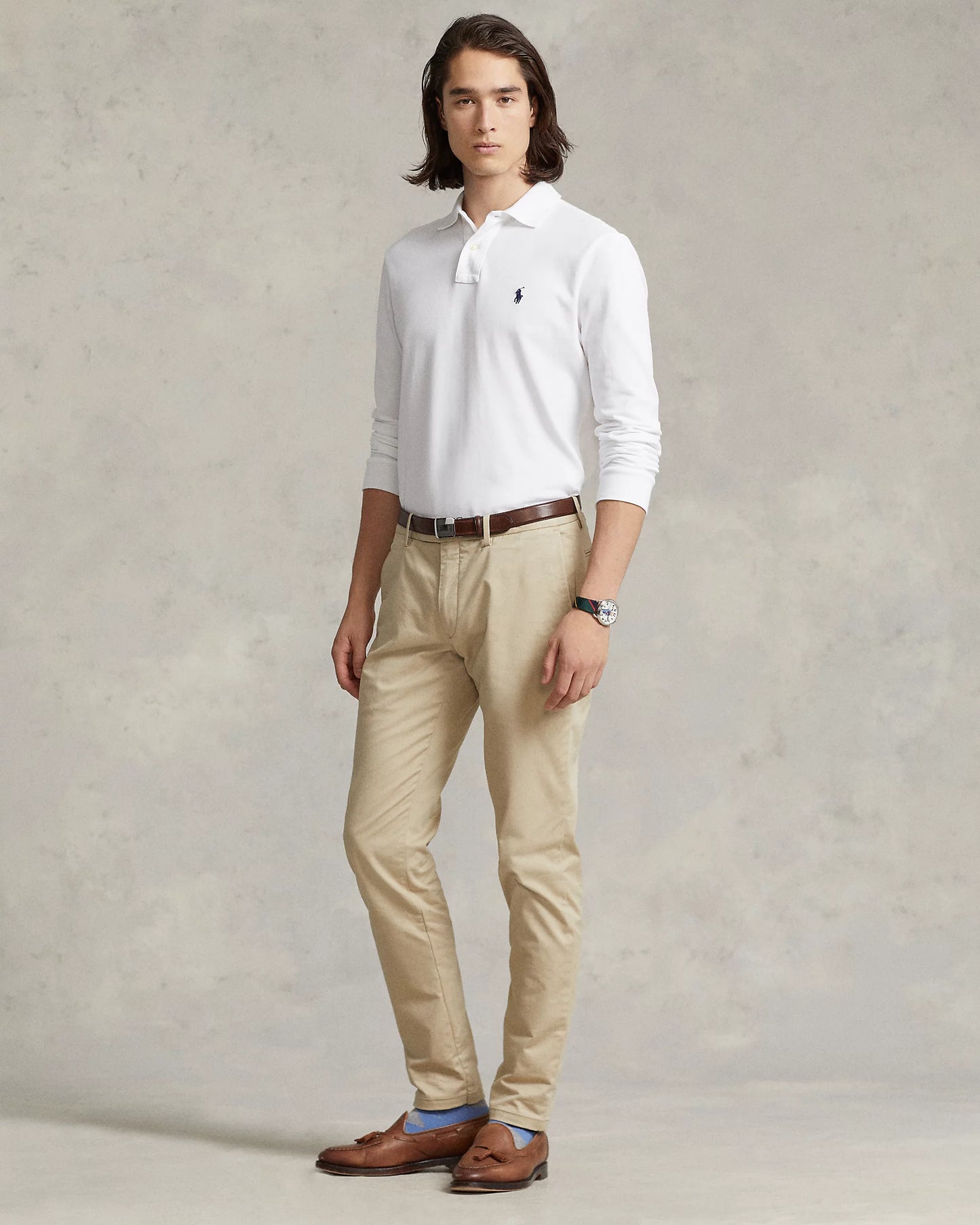 Camisero Ralph Lauren Manga Larga Blanco