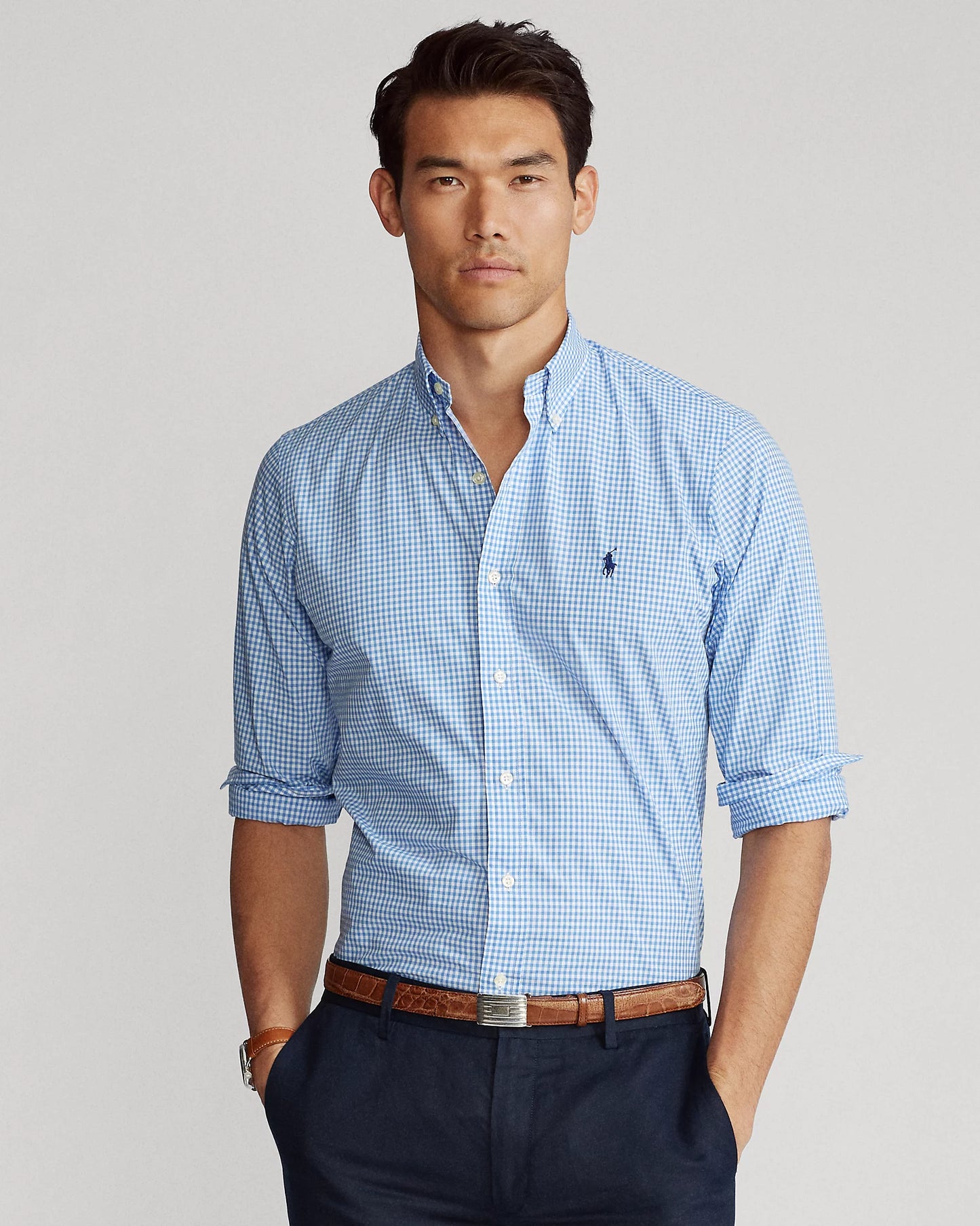 Camisa Ralph Lauren Cuadros Celestes