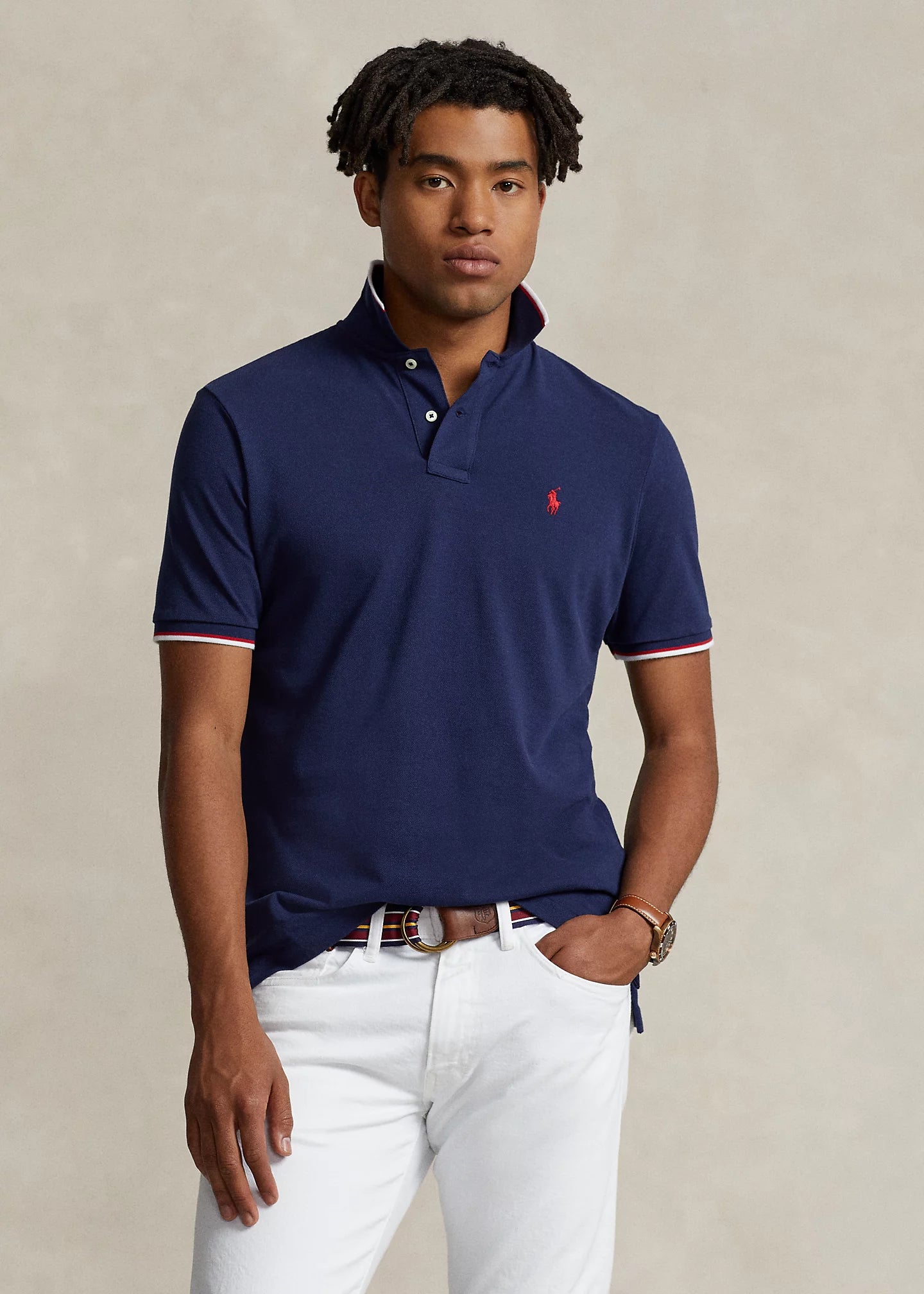 Camisero Ralph Lauren Acero Listado