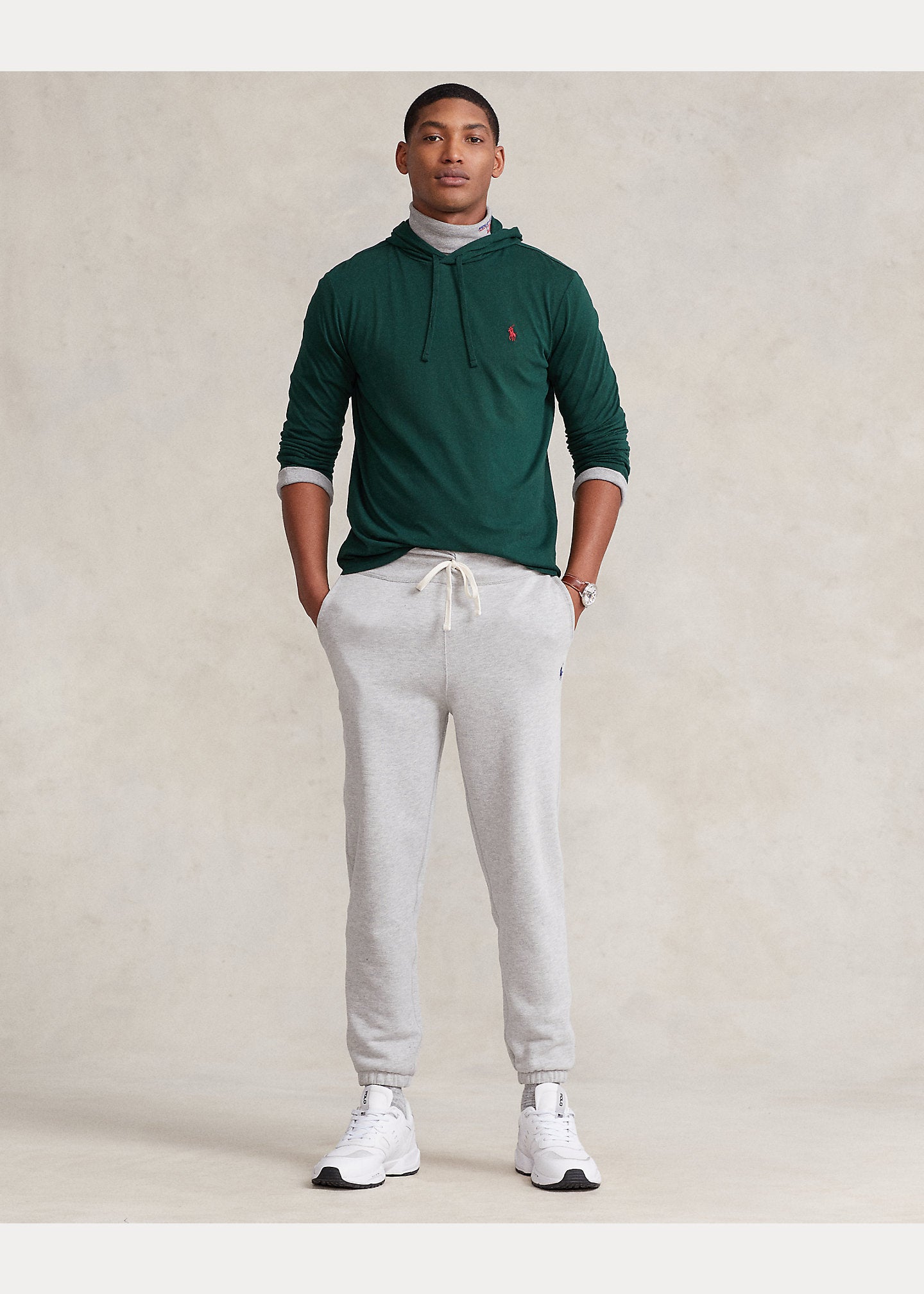 Polo Ralph Lauren con Capucha Verde Oscuro