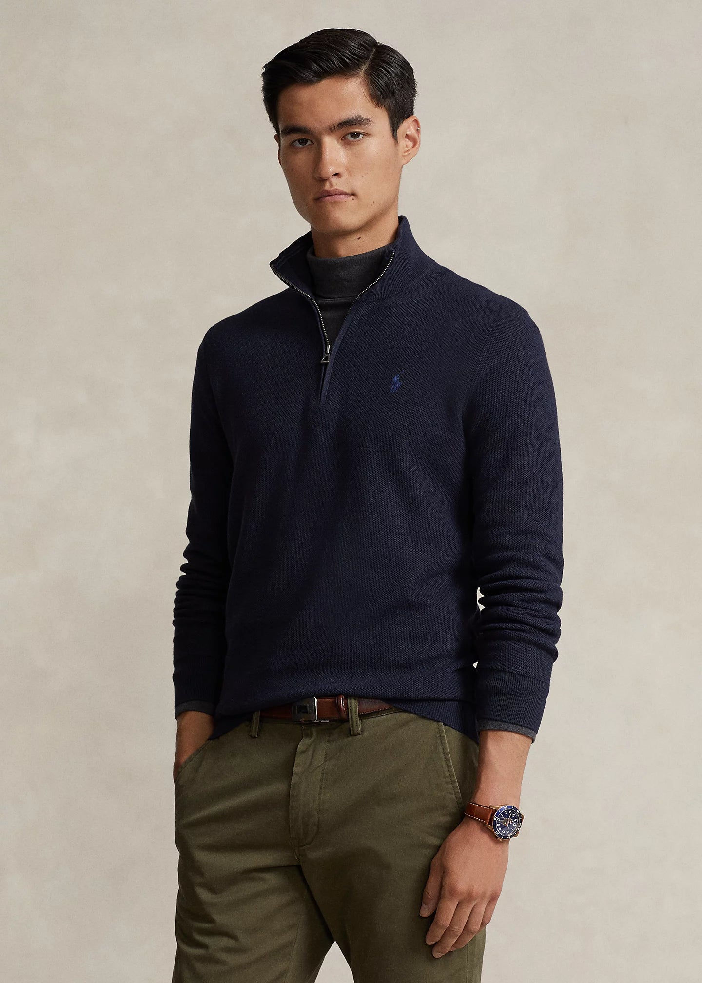 Sweater 1/4 Ralph Lauren Azul Marino