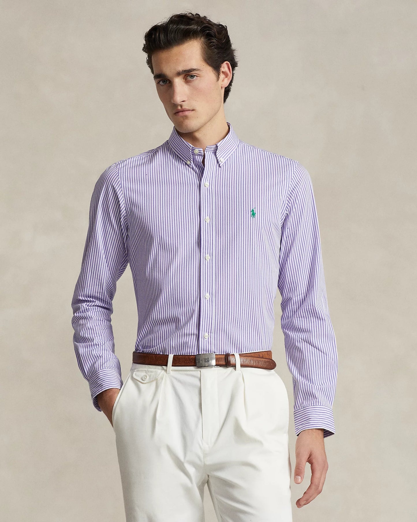 Camisa Ralph Lauren Listada Lila