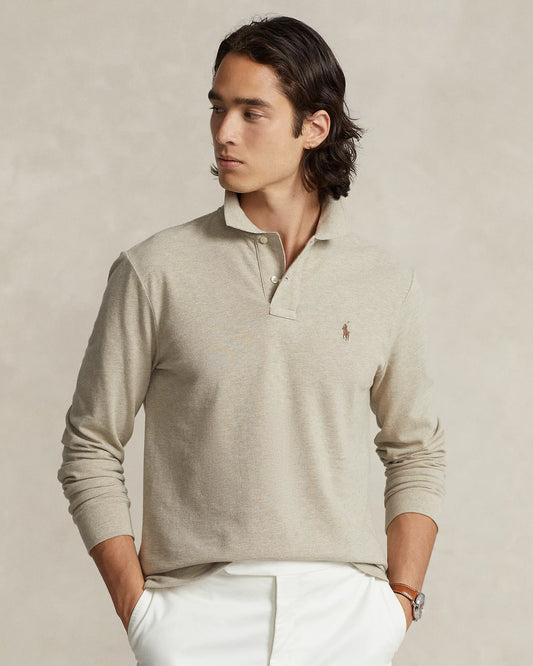 Camisero Ralph Lauren Manga Larga Beige